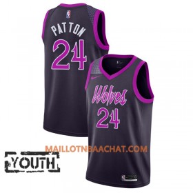 Maillot NBA Minnesota Timberwolves Justin Patton 24 2018-19 Nike City Edition Violet Swingman - Enfant